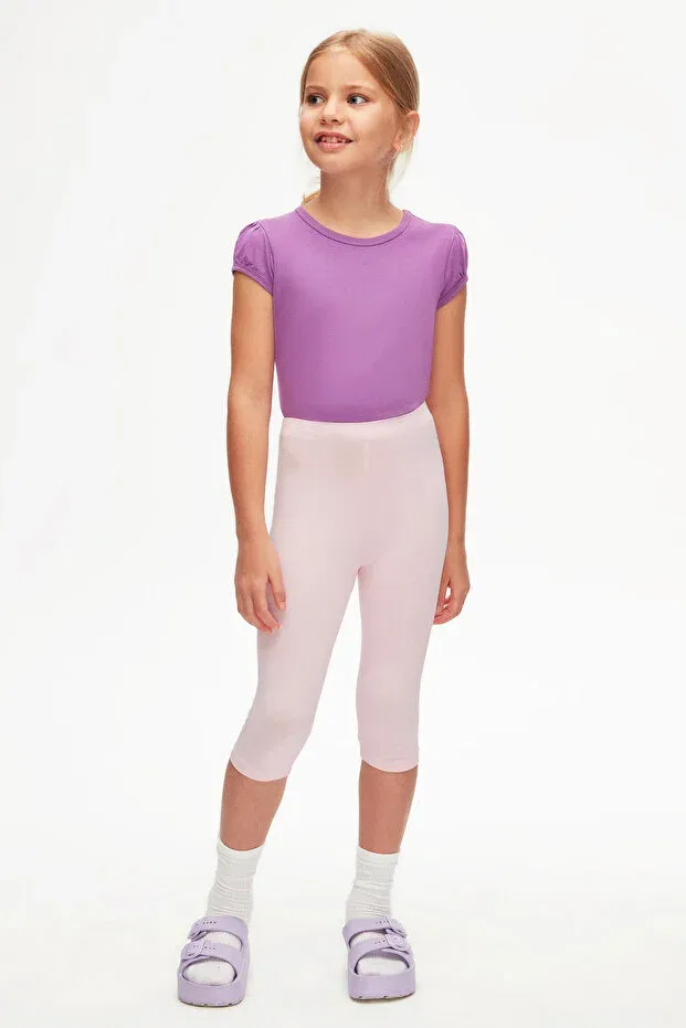 Детские леггинсы для девочек ниже колена Lovetti, Bright Pink
