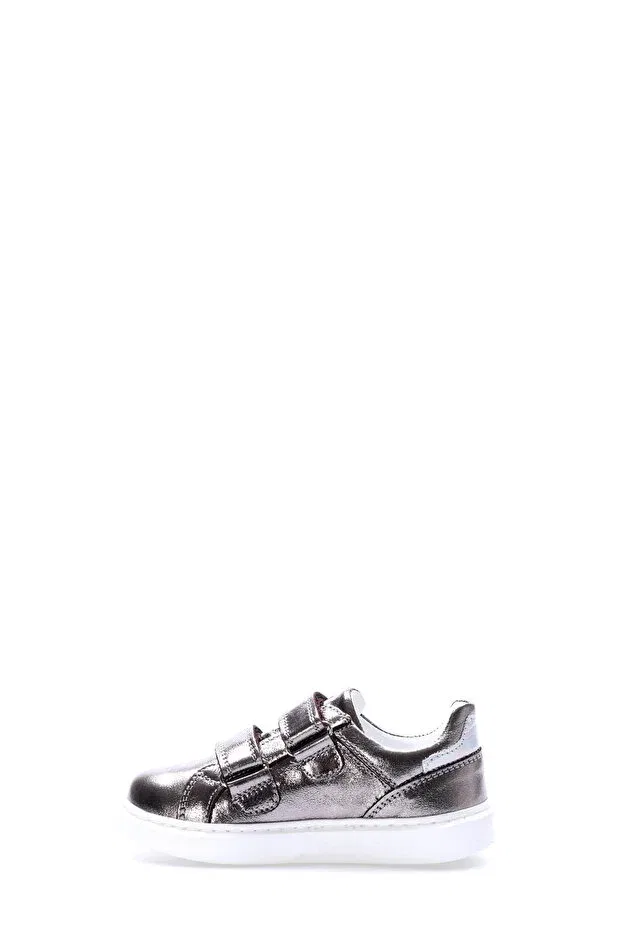Детские кеды для девочек на липучке из натуральной кожи Mirgeshoes, Platinum — фото 4
