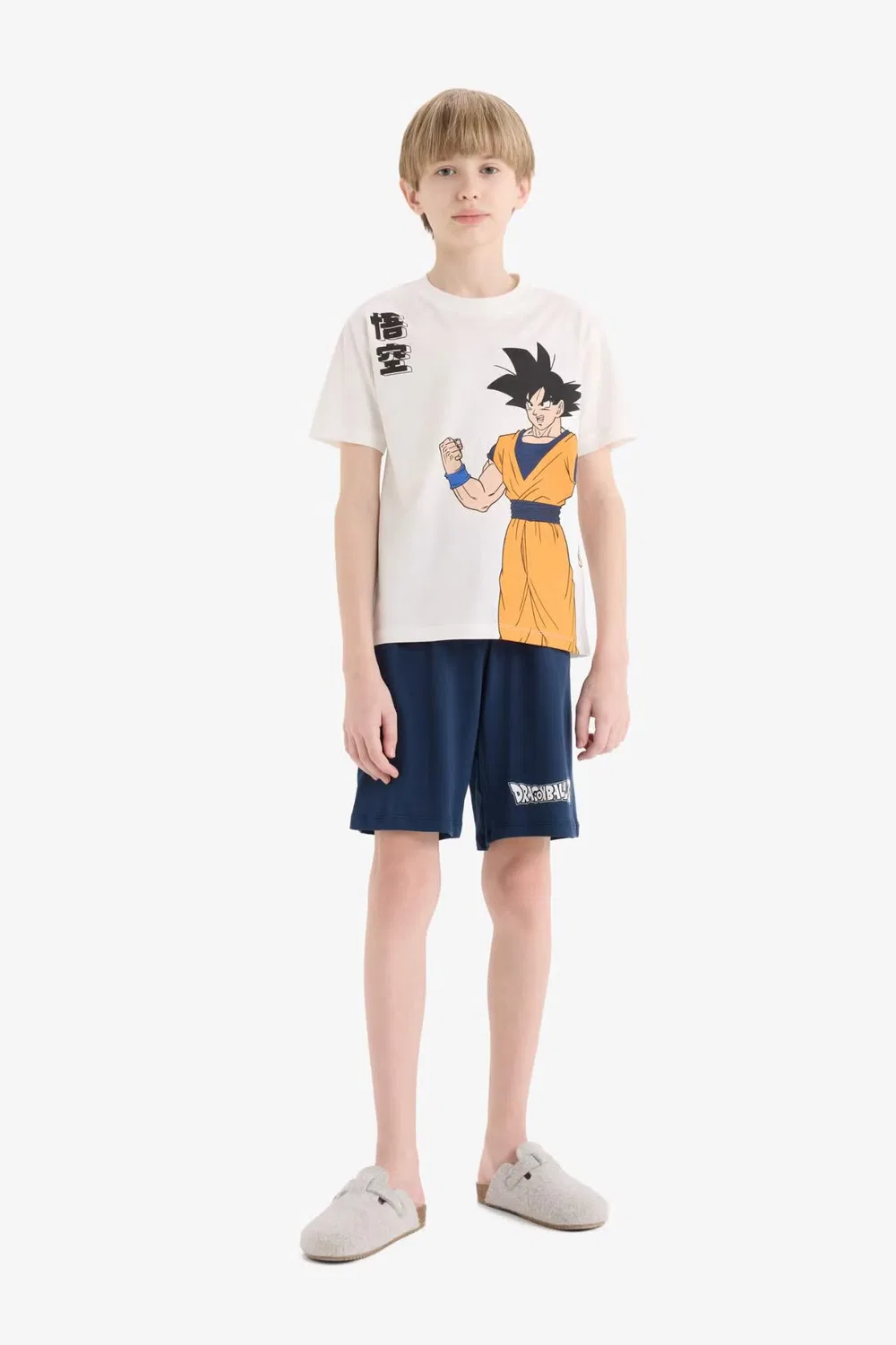 Комплект пижам из 2 предметов с принтом Dragon Ball Defacto, белый