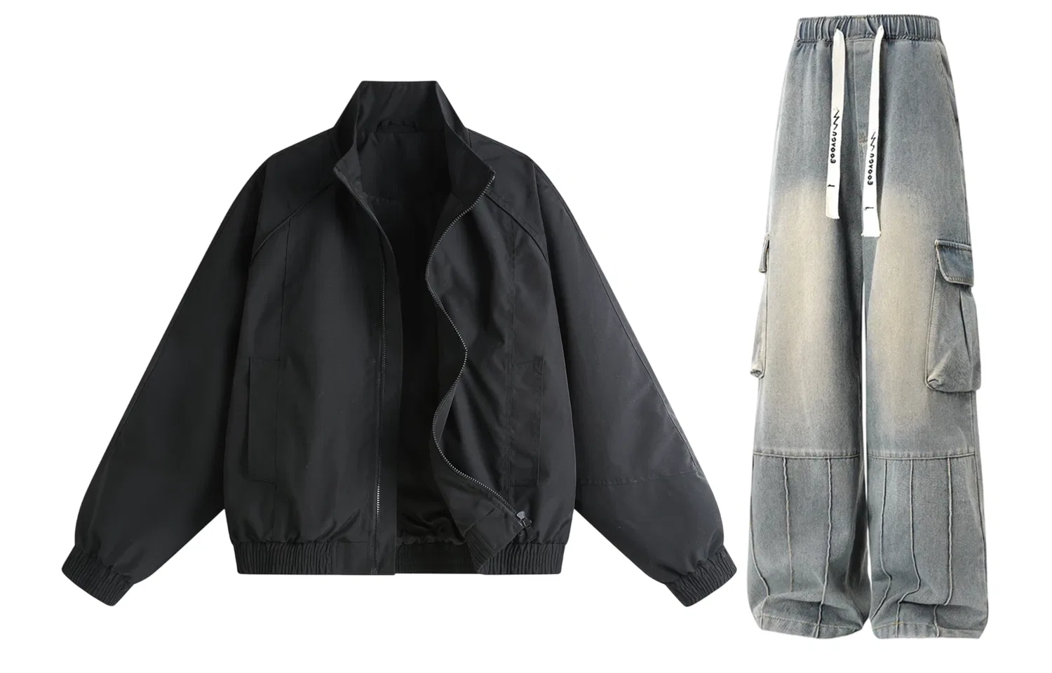 Детский спортивный комплект с воротником-стойкой Casual Sportswear, GWAF, Black/Yellow
