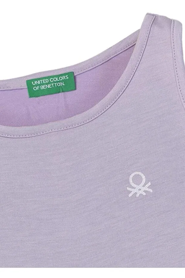 Детское боди без рукавов Benetton, Lilac — фото 3
