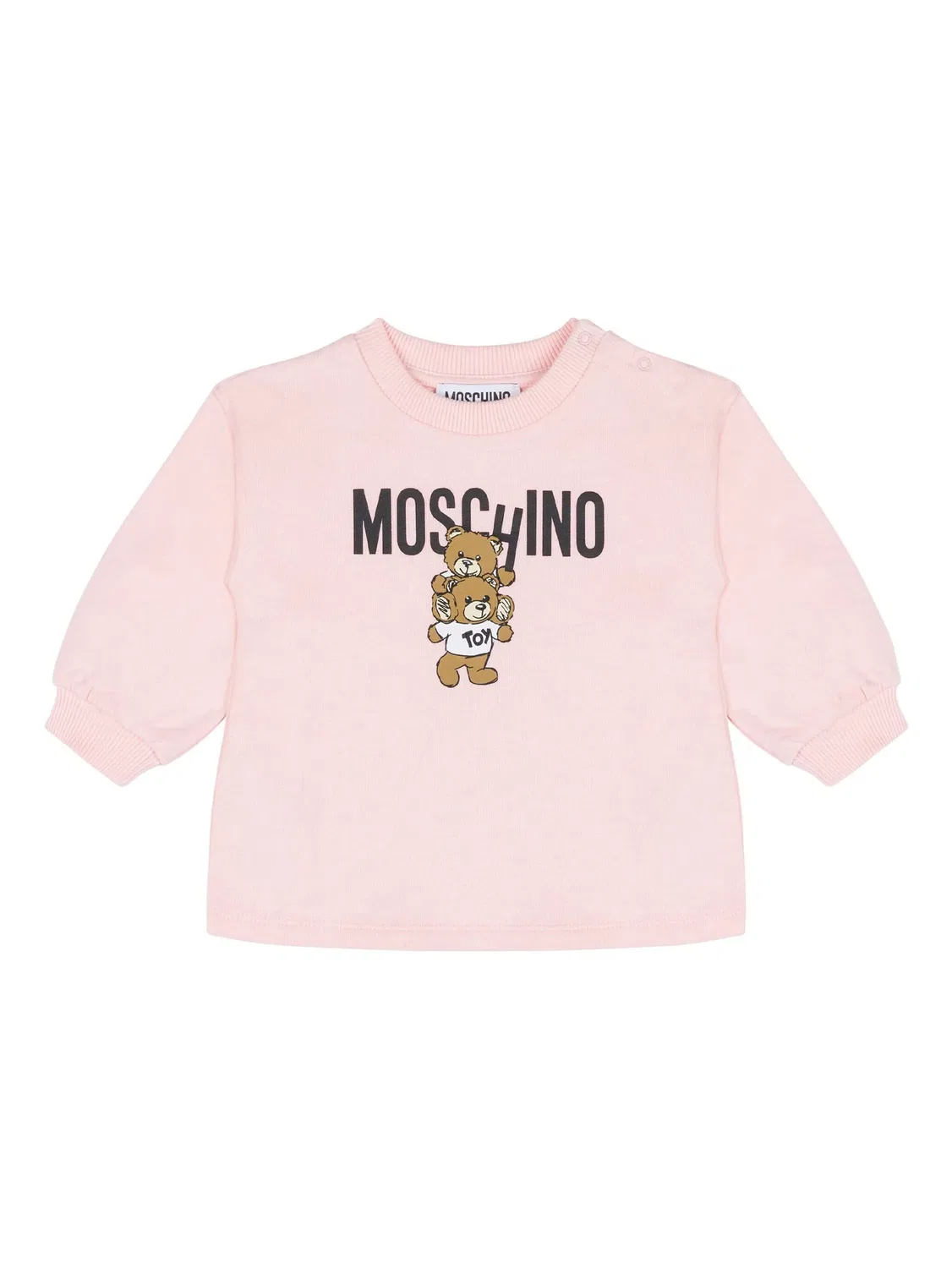 Свитшот с принтом Тедди Moschino, светло-розовый