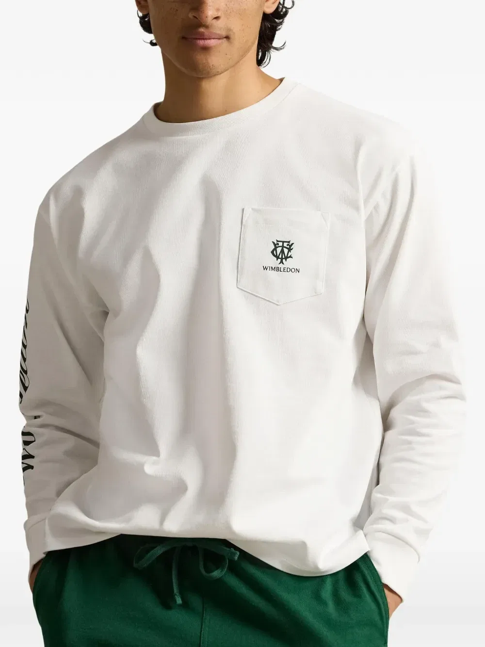 Толстовка Wimbledon с карманом Polo Ralph Lauren, белый — фото 4
