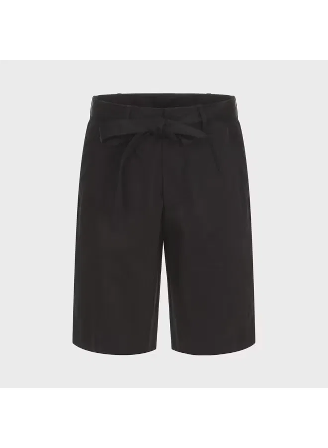 Шорты-бермуды хлопковые мягкие комфортные повседневные, Zara, черный — фото 2