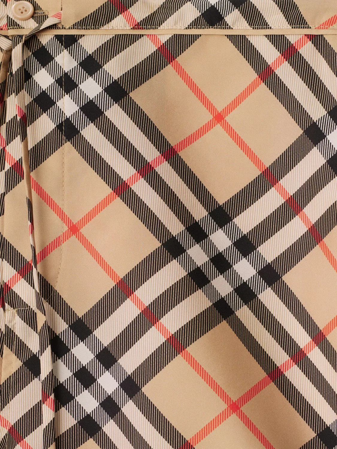 Шорты из шелка с узором "Нова Чек" Burberry, бежевый — фото 2