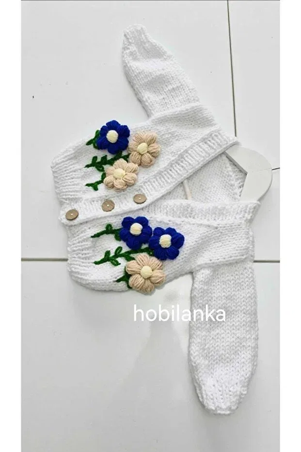 Детский кардиган для девочек хлопковый Basics Hobilanka, White — фото 2
