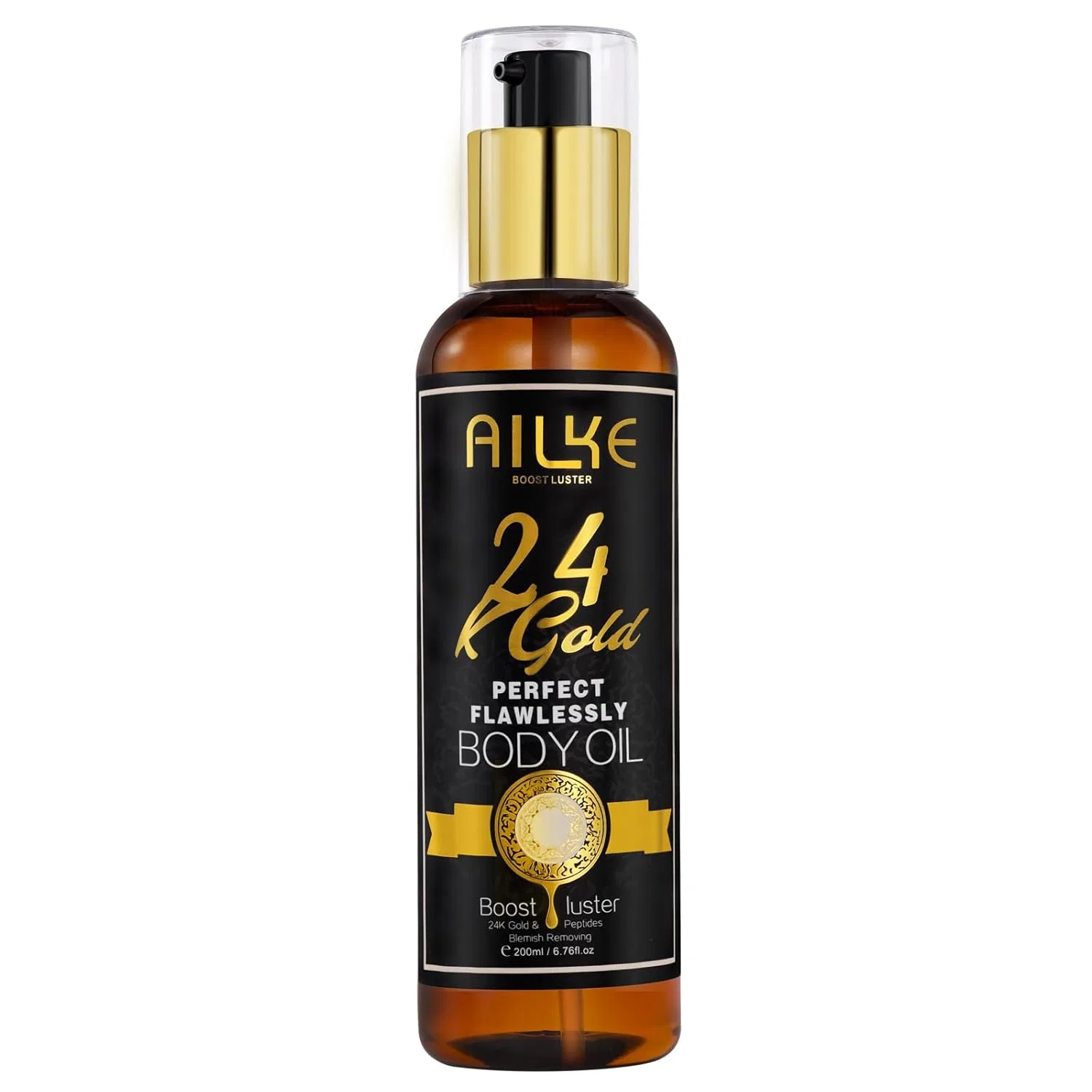 Масло для тела 24k Gold AILKE BOOST LUSTER, 200 мл