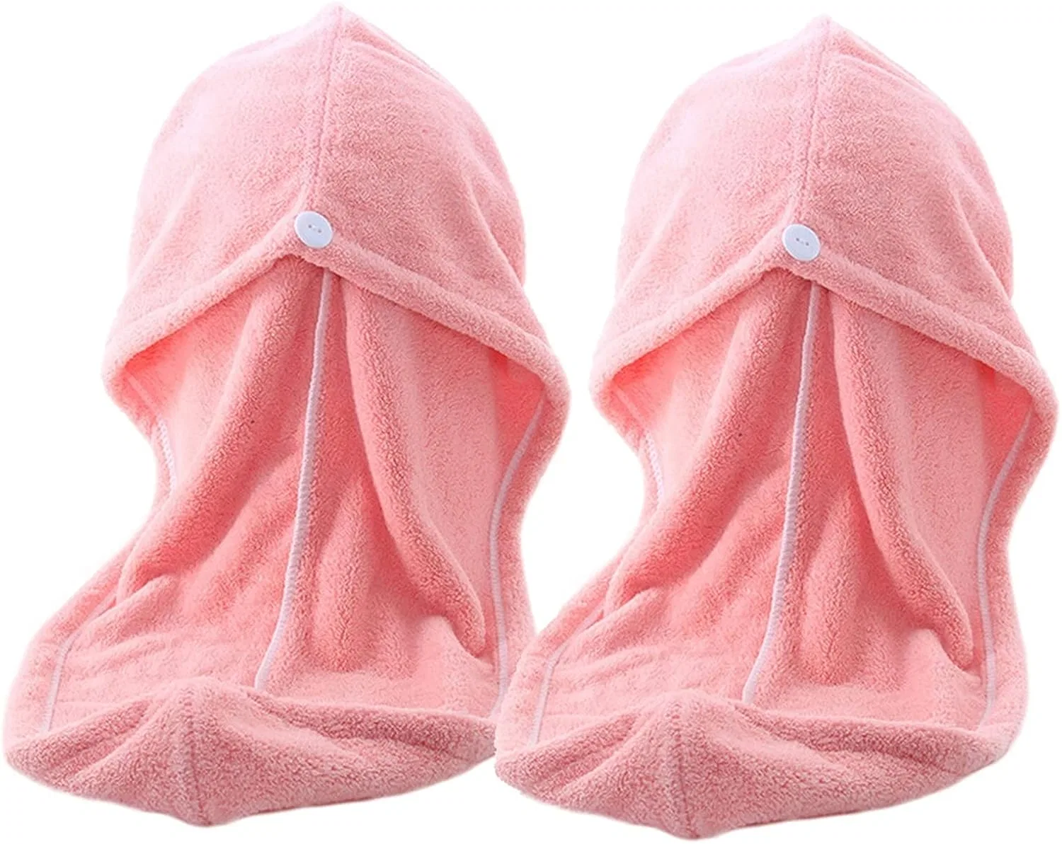 Шапочка для душа Microfibre, QYRKYP, 2 шт., Pink