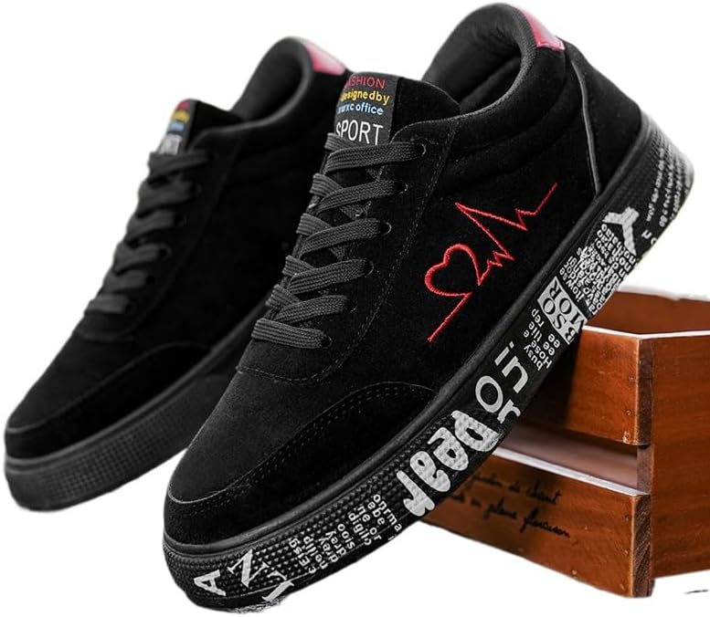 

Мужские кроссовки на высокой платформе большого размера - модные и удобные для бега и повседневной носки Spkfhd, черный/красный