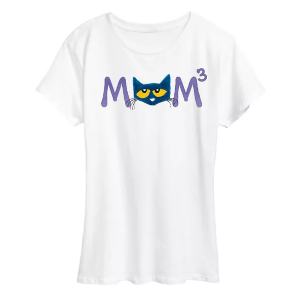 

Женская футболка с принтом "Pete the Cat" и надписью "Mom cubed" Licensed Character, белый