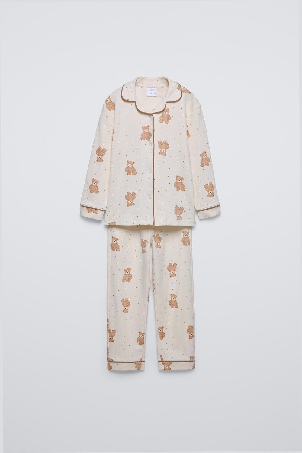

Возраст 6-14 лет/пижама с медведем ZARA, кэмел