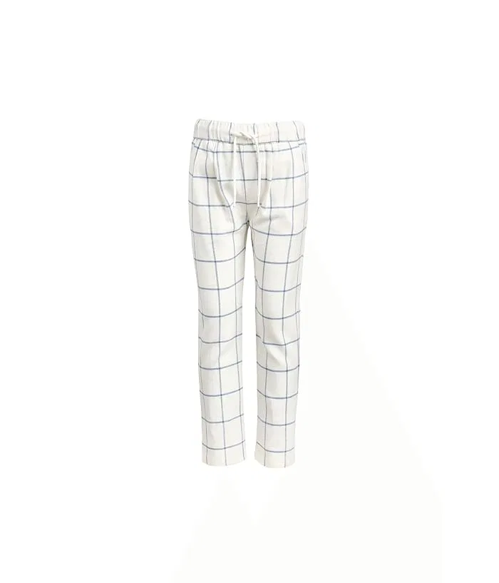Штаны с утяжкой Appaman Kids, White Windowpane