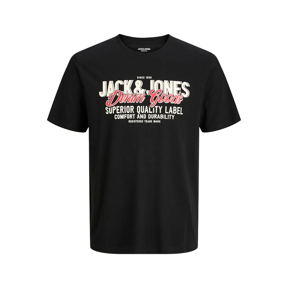 

Футболка с коротким рукавом Jack & Jones Logo 2Col Plus Size, черный