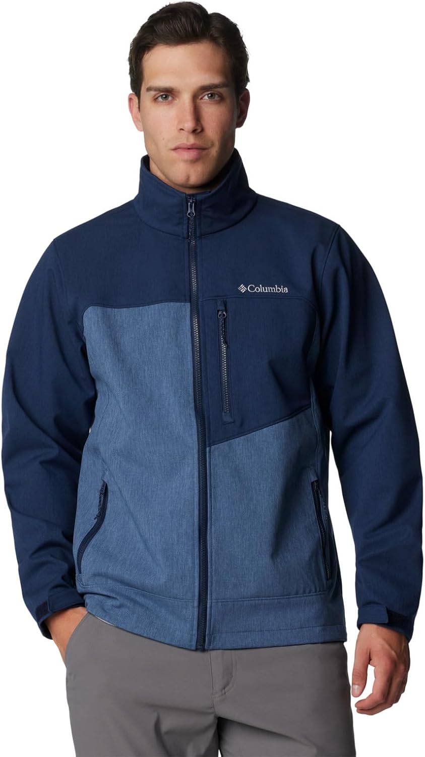 

Columbia мужская куртка Cruiser Valley II Softshell, Dark Mountain Heather/Collegiate Navy Heather