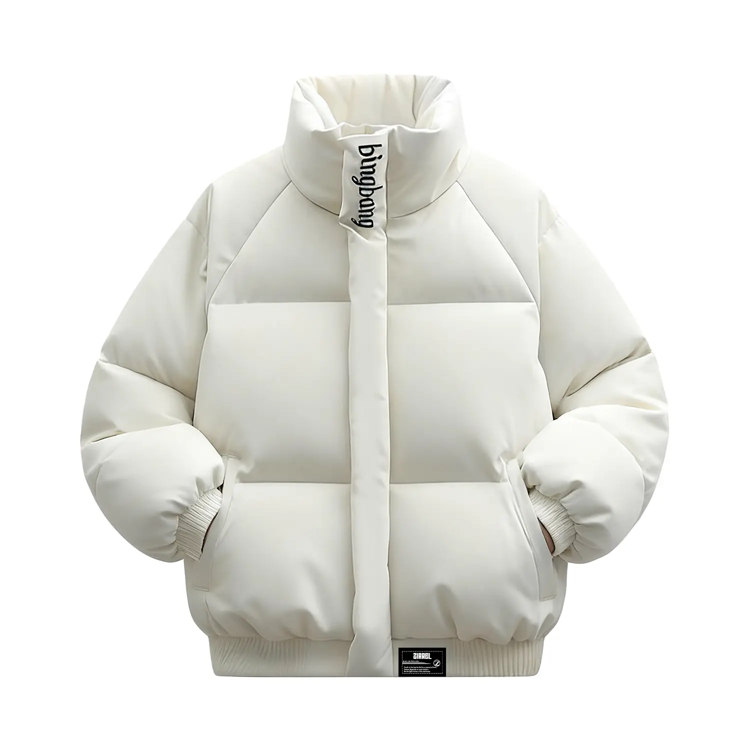 

Пуховик Unisex Stand Collar Thickened ZIAREL, бежевый