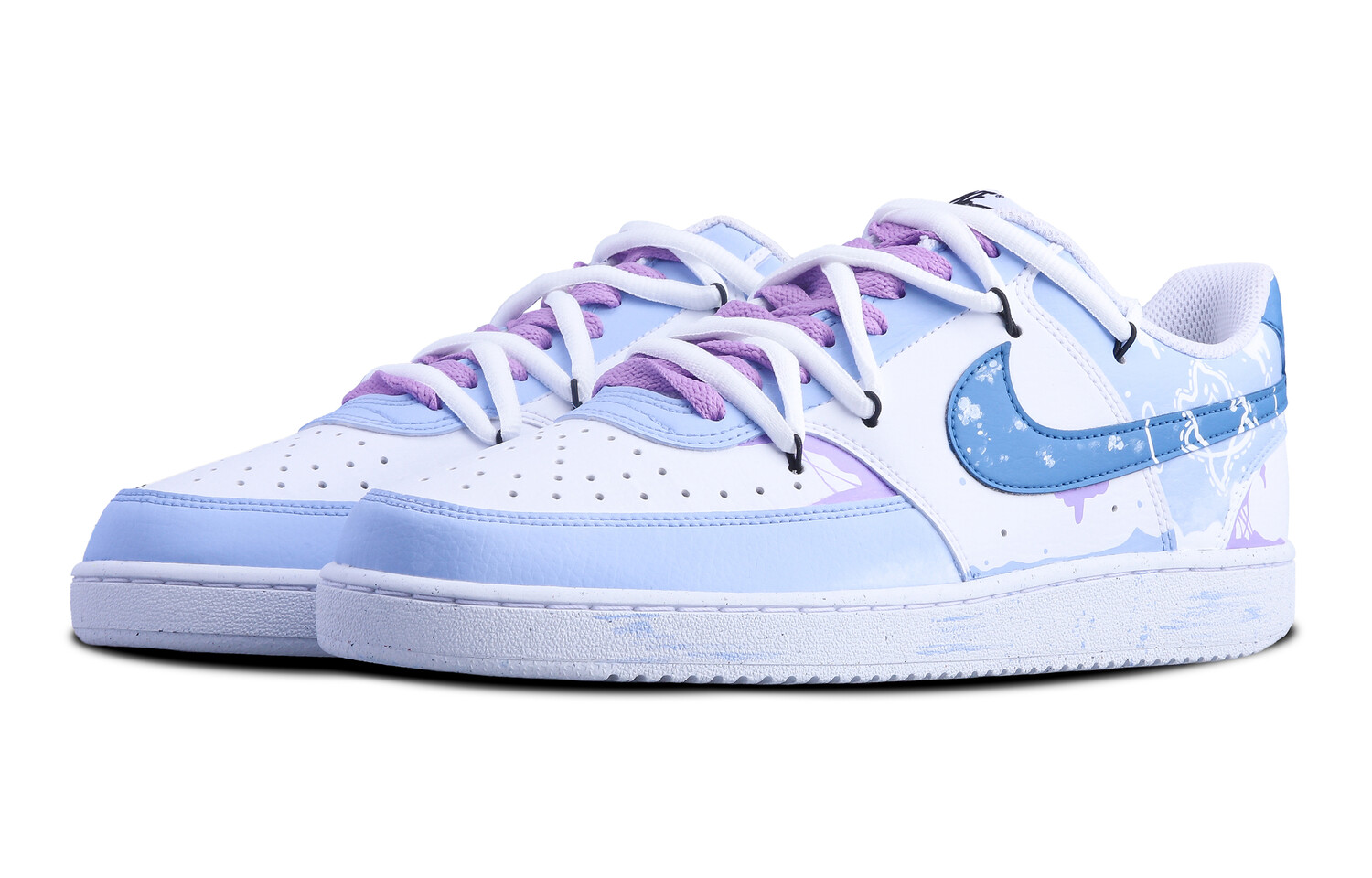 

Мужские кроссовки для скейтбординга Nike Court Vision 1, White/Purple
