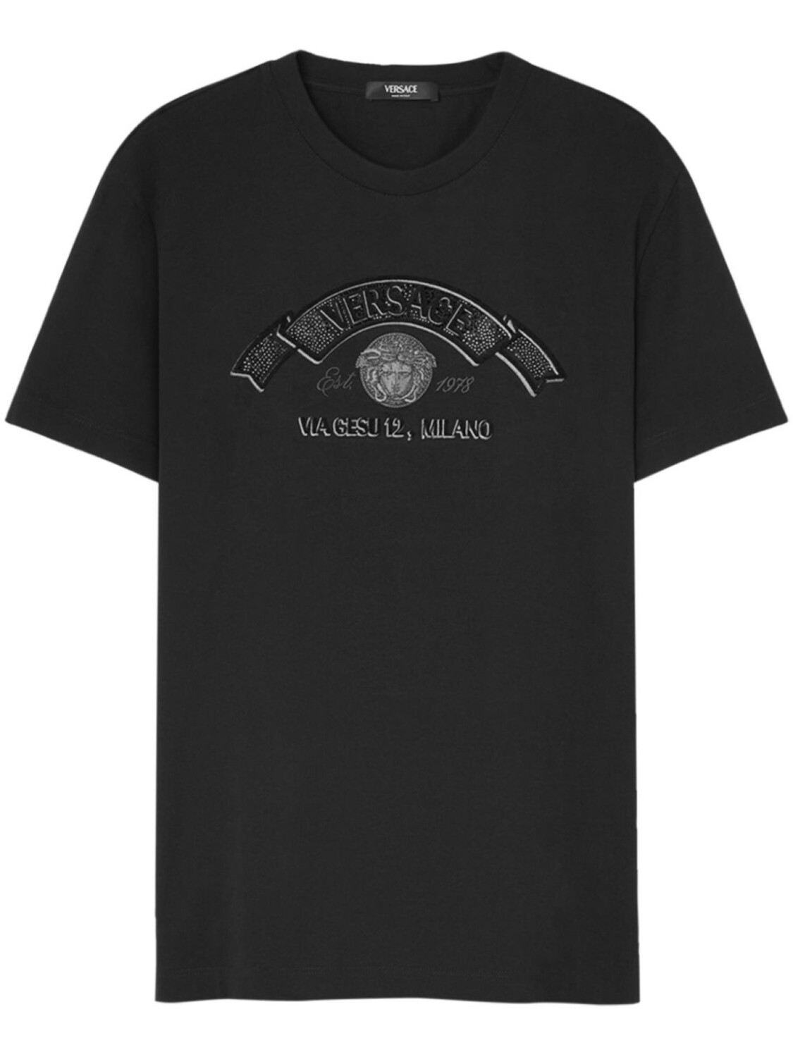 

Versace футболка с вышивкой Medusa, черный