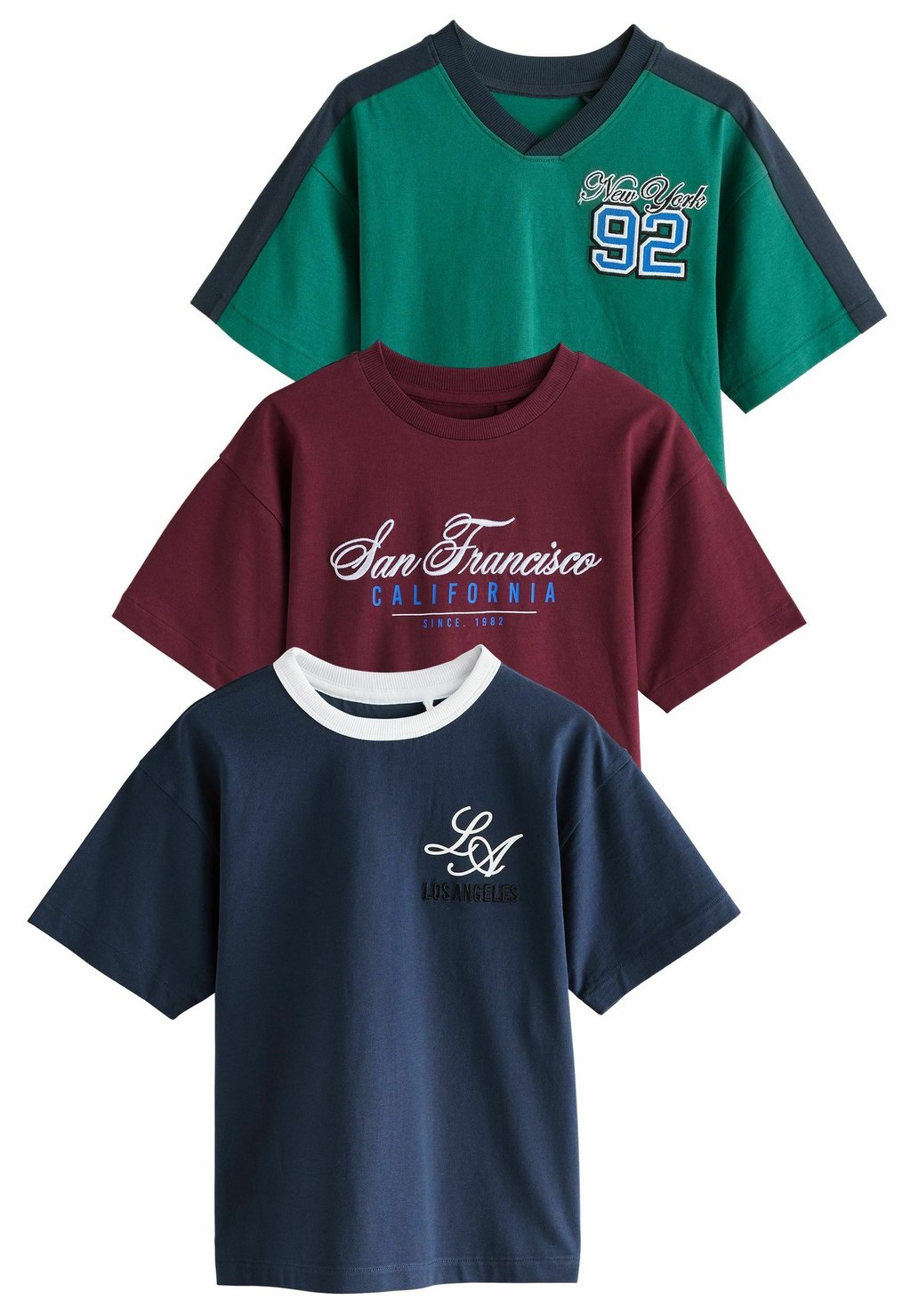

Футболка с принтом SHORT SLEEVE GRAPHIC 3 PACK STANDARD Next, синий
