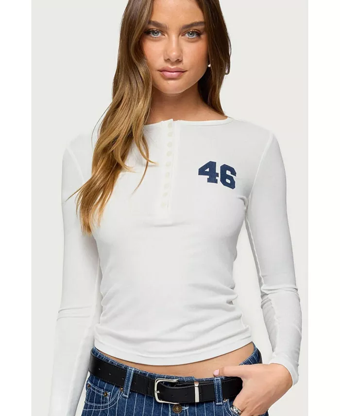 

Женская водолазка с рубчиком 46 Edikted, белый