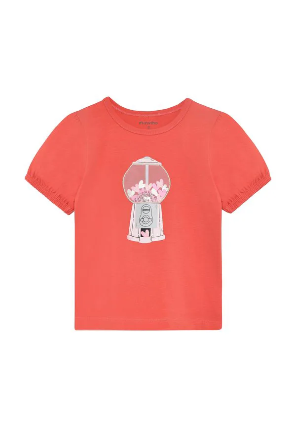 Футболка с коротким рукавом и принтом Minymo, Spiced Coral