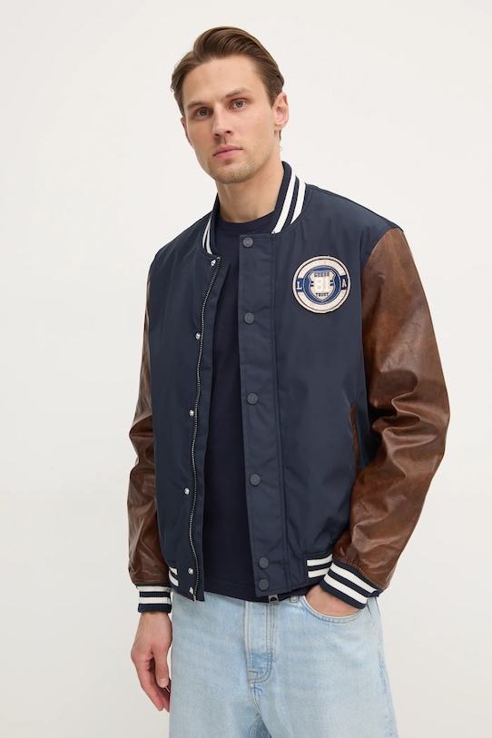 

Куртка-бомбер VARSITY Guess, темно-синий