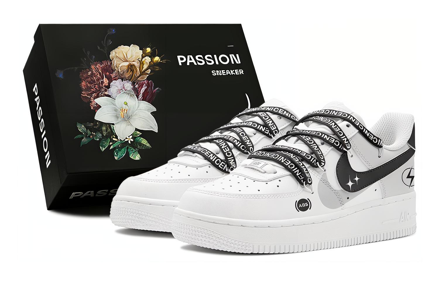 

Nike Кроссовки Air Force 1 Low Top для скейтбординга, мужские, черно-белые