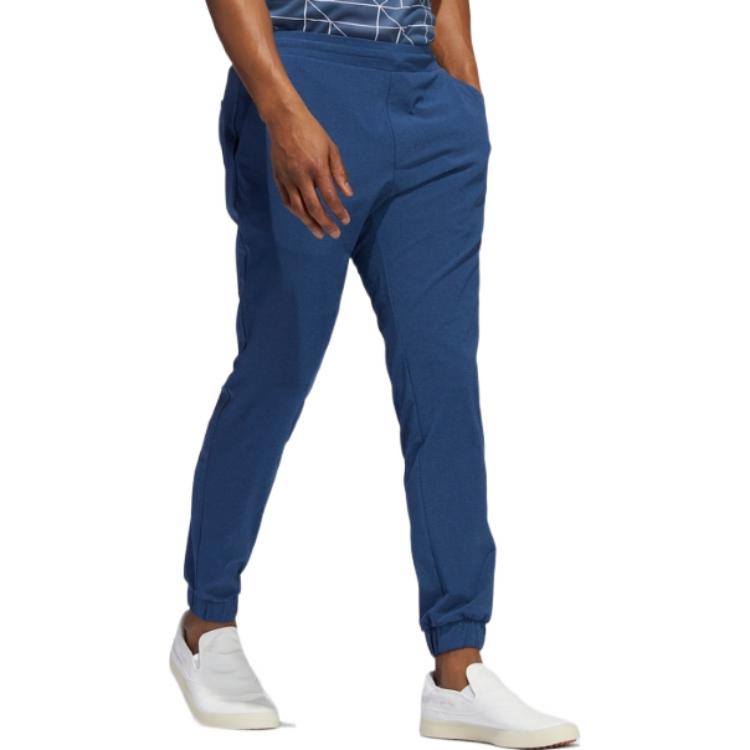 Повседневные брюки Men's adidas Solid Color Slim Fit Bundle Feet Athleisure Casual Sports Pants Blue HG3670 — фото 4