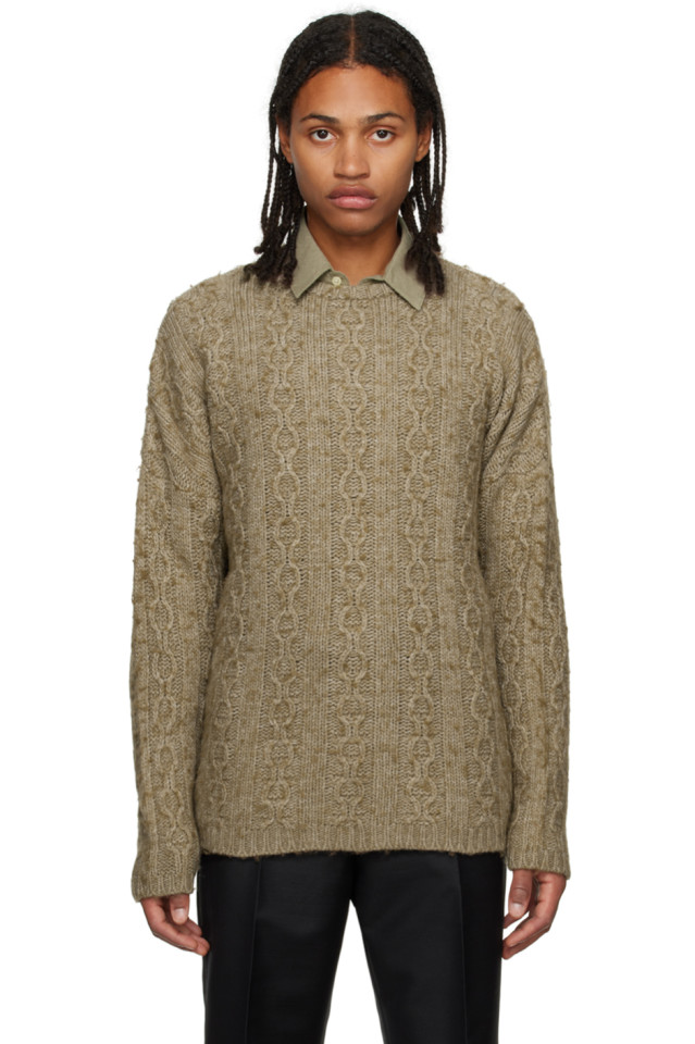 

Вязаный свитер с эффектом потертости Our Legacy, цвет peafowl funky