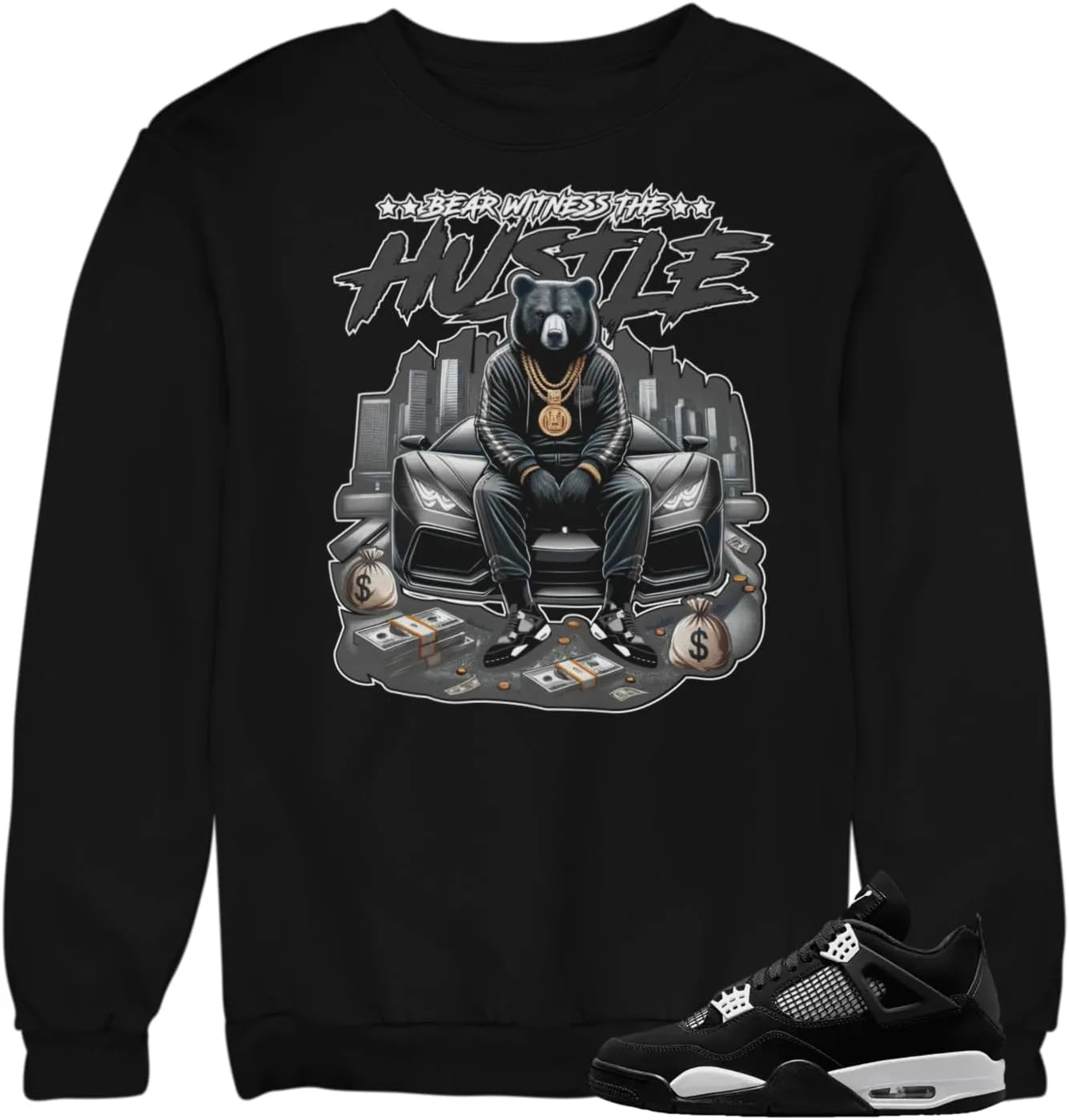 

Толстовка Jordan 4 White Thunder мужская House Of Tees