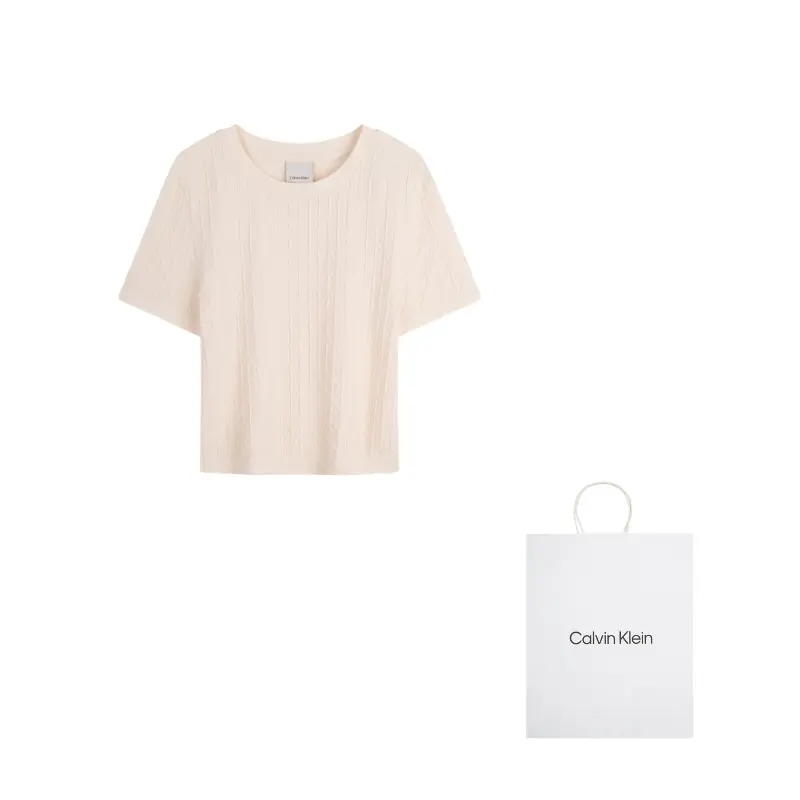 Футболка женская Calvin Klein, слоновая кость