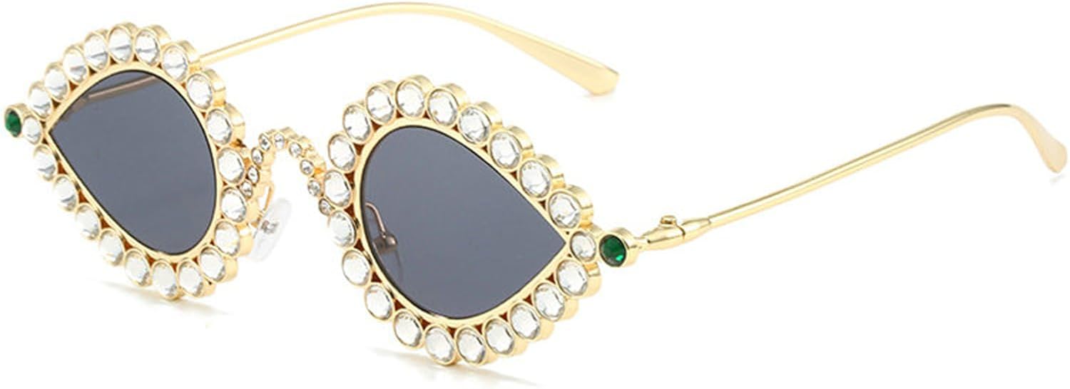 

willochra Милые солнцезащитные очки «кошачий глаз» с бриллиантами для женщин, забавные очки с губами, роскошная хрустальная сексуальная оправа, очки со стразами, Gold Black