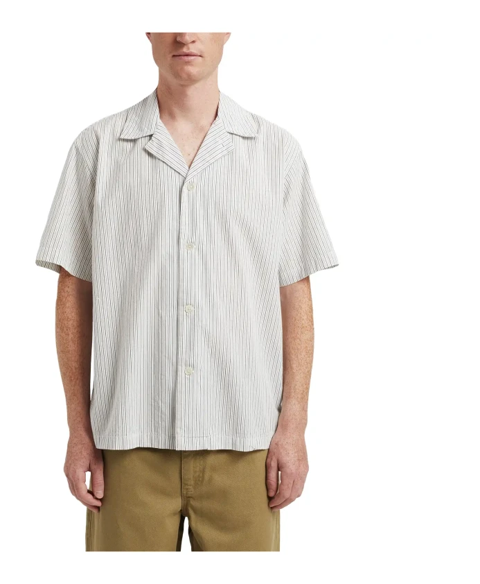 

Рубашка из поплина в полоску, цвет экрю Norse Projects, бежевый