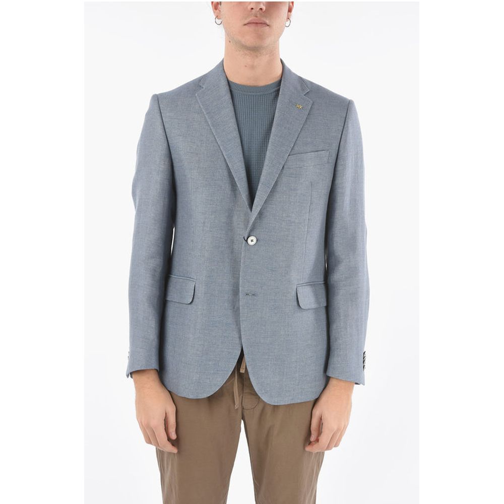 

CC COLLECTION, пиджак на 2 пуговицы с клапаном и правым карманом Corneliani, синий