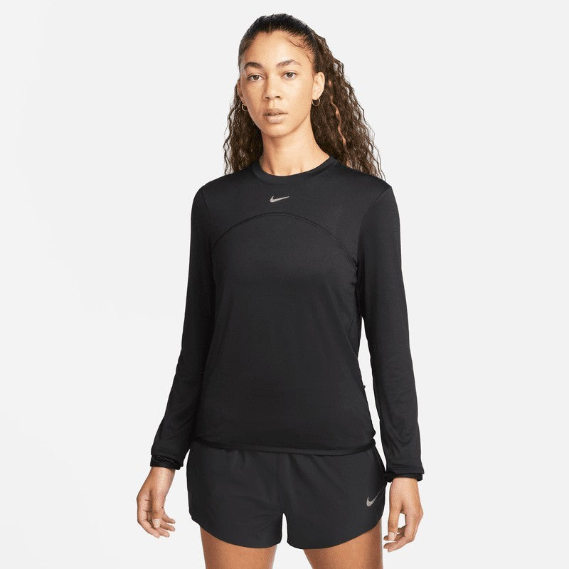 Женский топ Nike Dri-FIT Swift Element UV с длинным рукавом, черный — фото 2