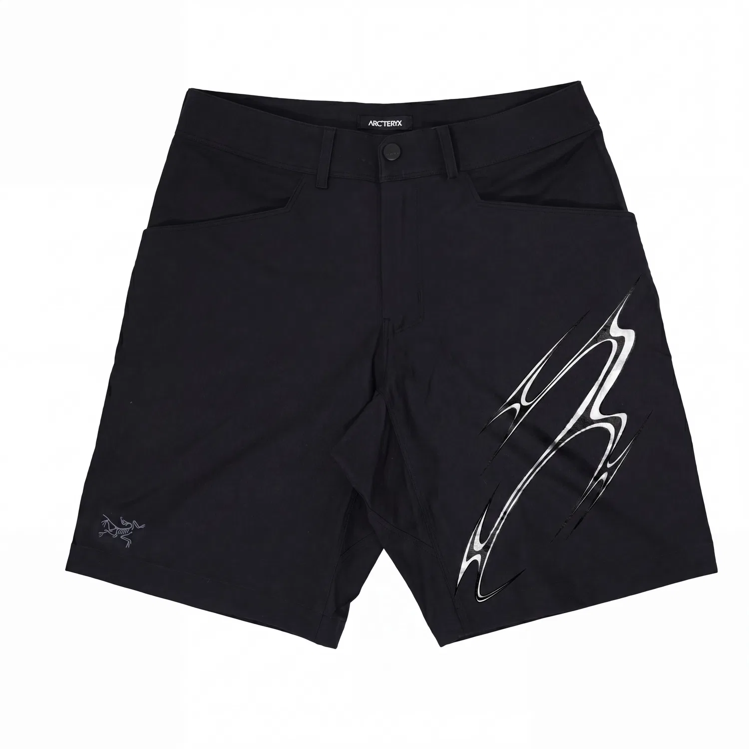 Мужские шорты повседневные прямого кроя Black Arcteryx, Black
