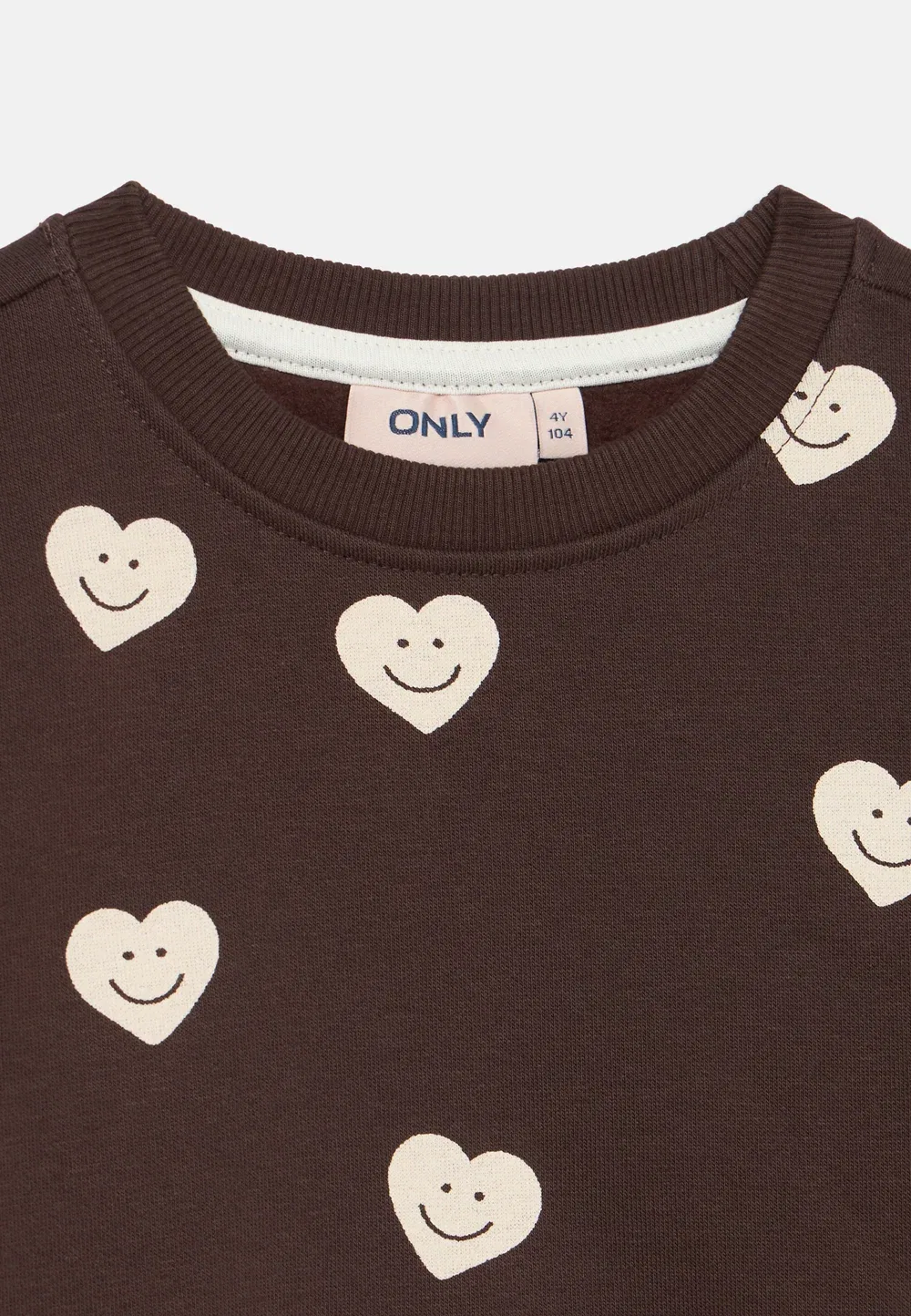 Kmgelva o neck - толстовка Only Mini, Coffee Bean/Tofu — фото 4