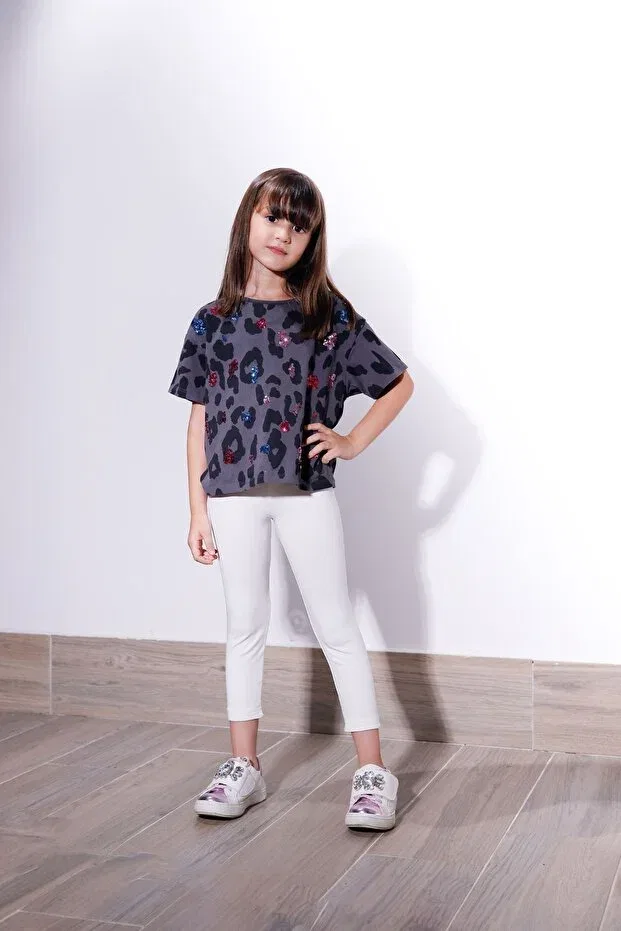 Детские леггинсы для девочек органические Basics Pour La Riviere, Off White — фото 2