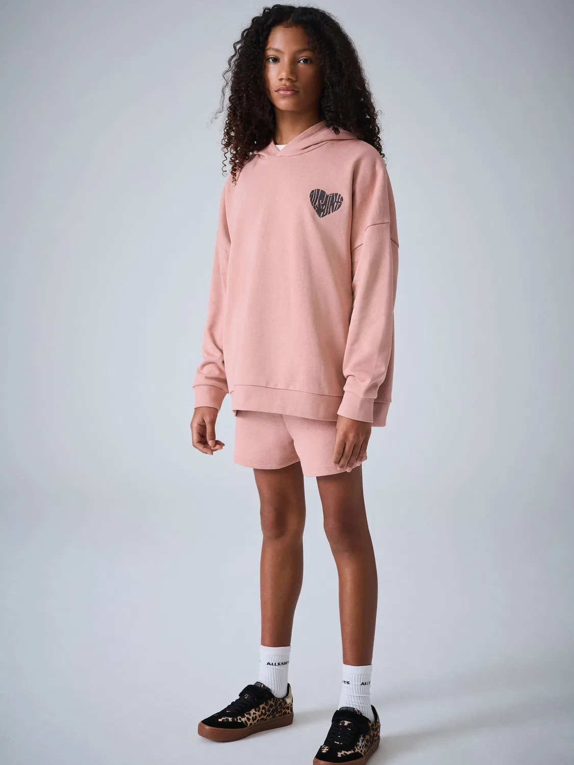 Спортивный костюм All Saints Lover Oversized Fit из хлопка, Mid Pink — фото 3