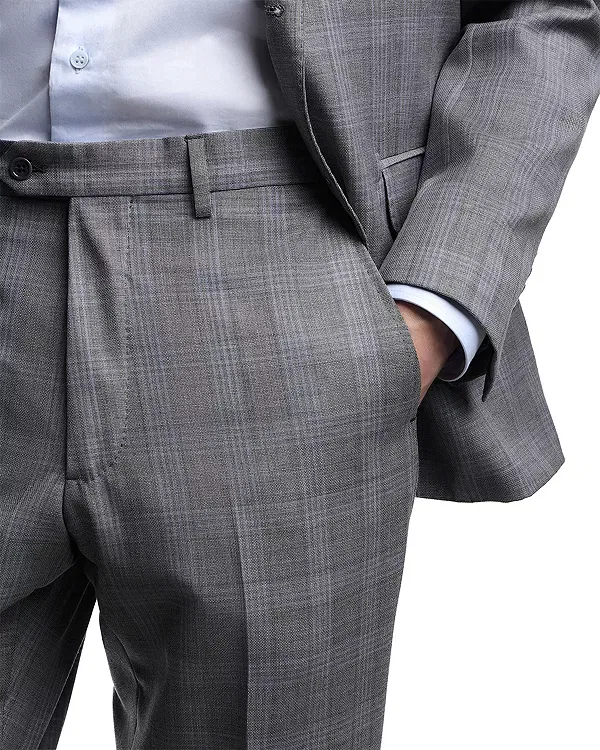 Мужской костюм с пиджаком и брюками G line Regular Fit Emporio Armani, серый — фото 4