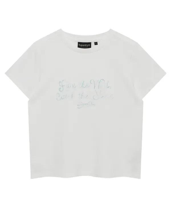 Футболка с логотипом Women's Slogan, Superdry, белый — фото 2