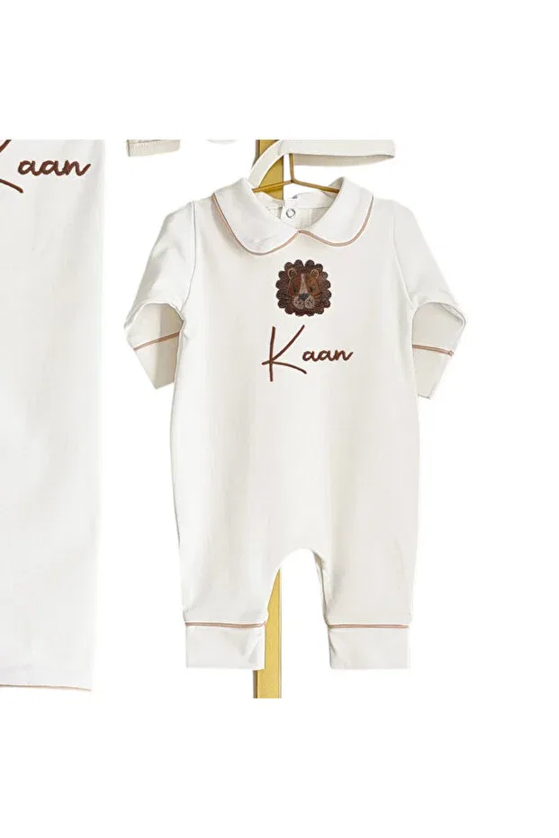 Детский комплект для новорожденных с геометрическим принтом Mis Bebe Minik Insanların Sarayı, Model-6 — фото 3