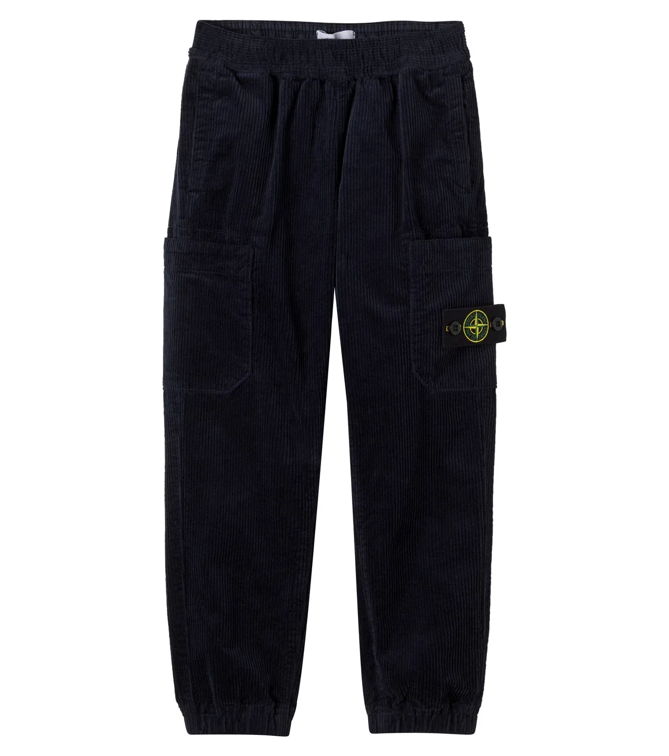 Брюки из вельвета с эластичным поясом Stone Island Junior, синий
