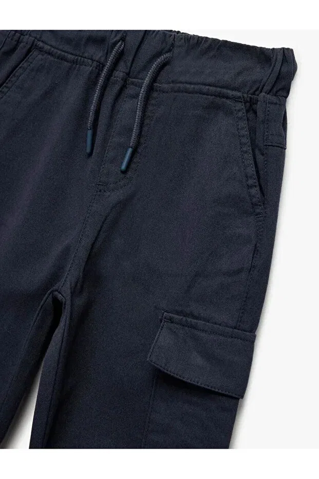 Детские брюки для мальчиков карго на шнурке Koton, Navy Blue — фото 3