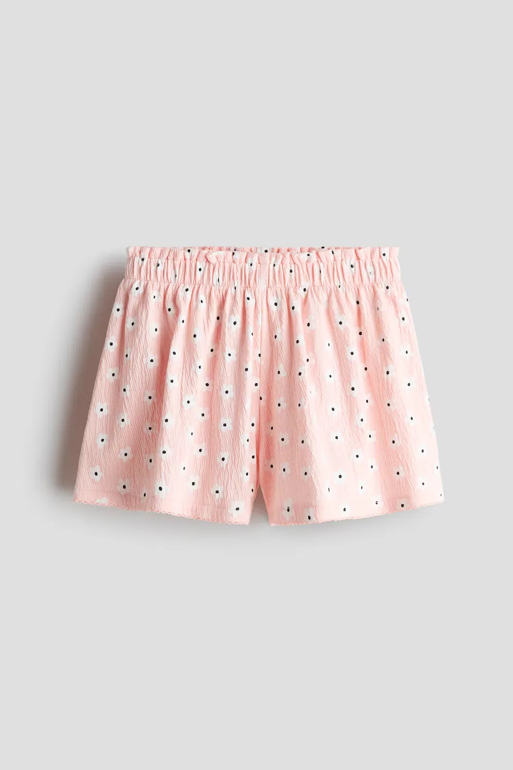 Шорты с принтом из хлопкового трикотажа H&M, Hellrosa/Geblümt