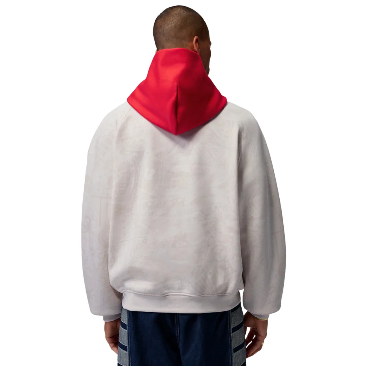 Мужская флисовая кофта BRK LSR Fleece BB Pullover Jordan, цвет Tan/Red — фото 2