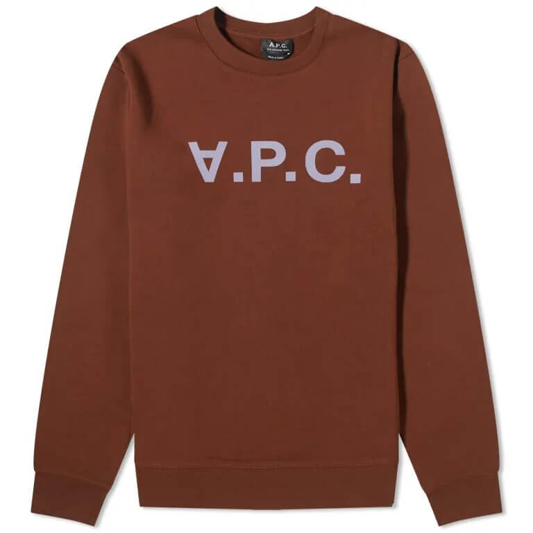 

Свитшот A.P.C. VPC Logo, коричневый
