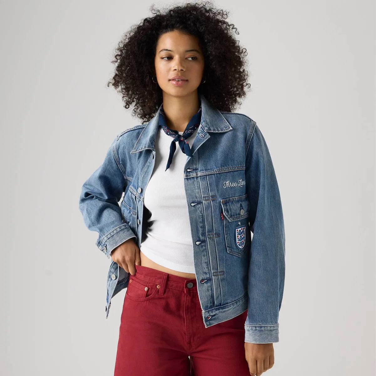 Куртка Levi's England Football Type II, England - Dark Wash — фото 3