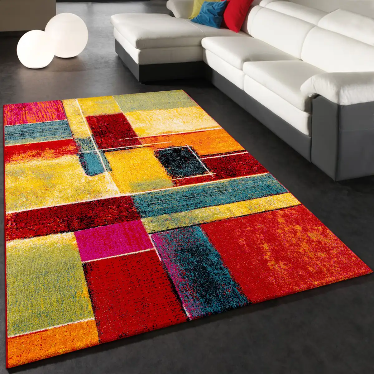 

Ковер Paco Home "Canvas 783", прямоугольный, короткий ворс, современный лоскутный дизайн 160х230 см, цвет multi