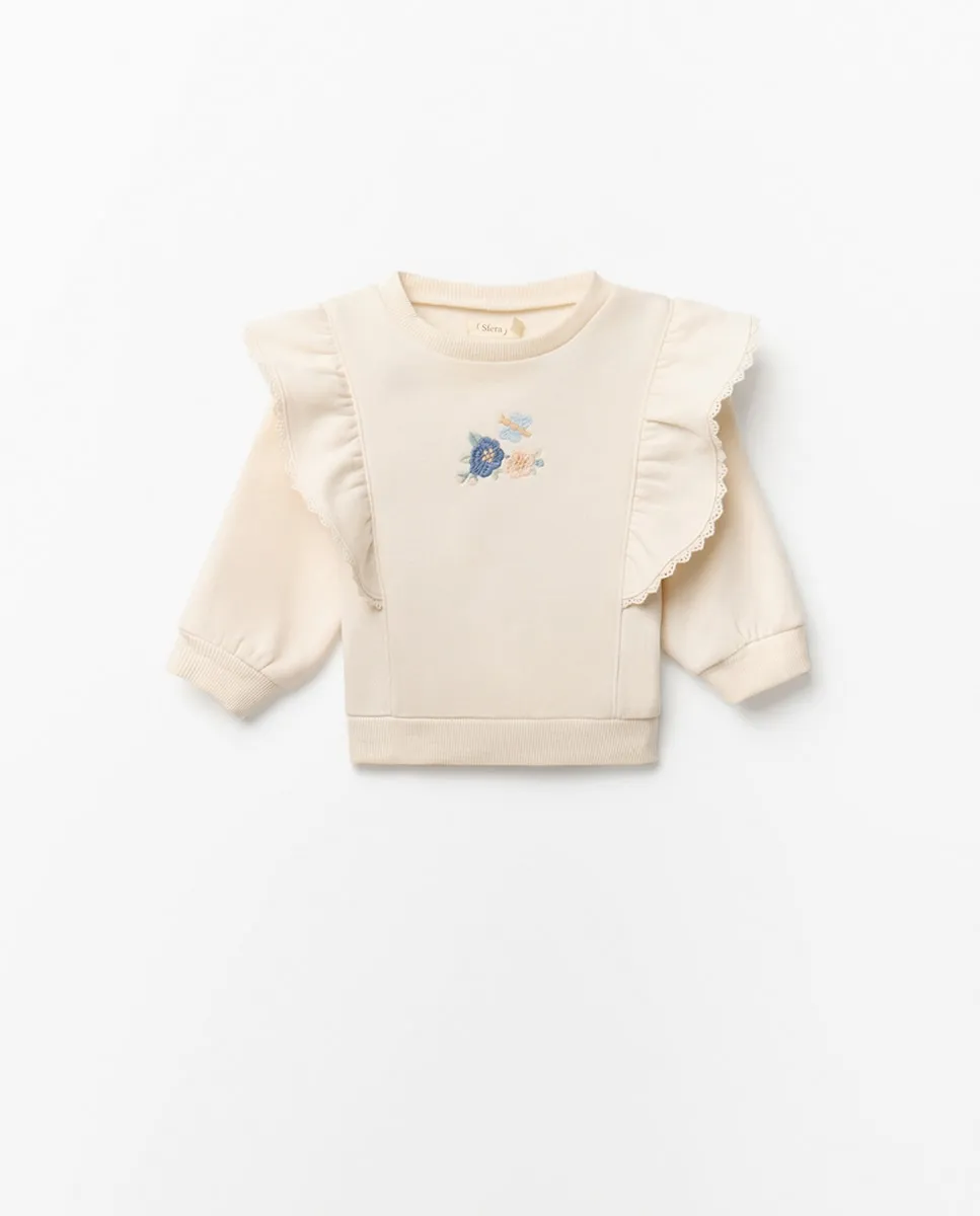 

Толстовка с оборками Sfera, светло-бежевый