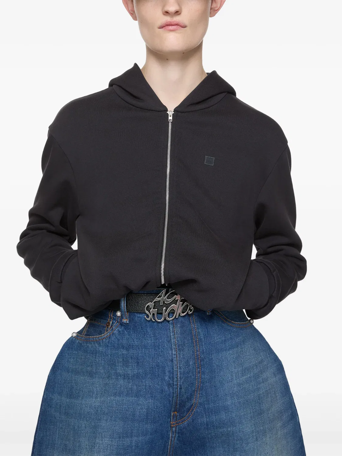 Черная толстовка на молнии Acne Studios, черный — фото 3